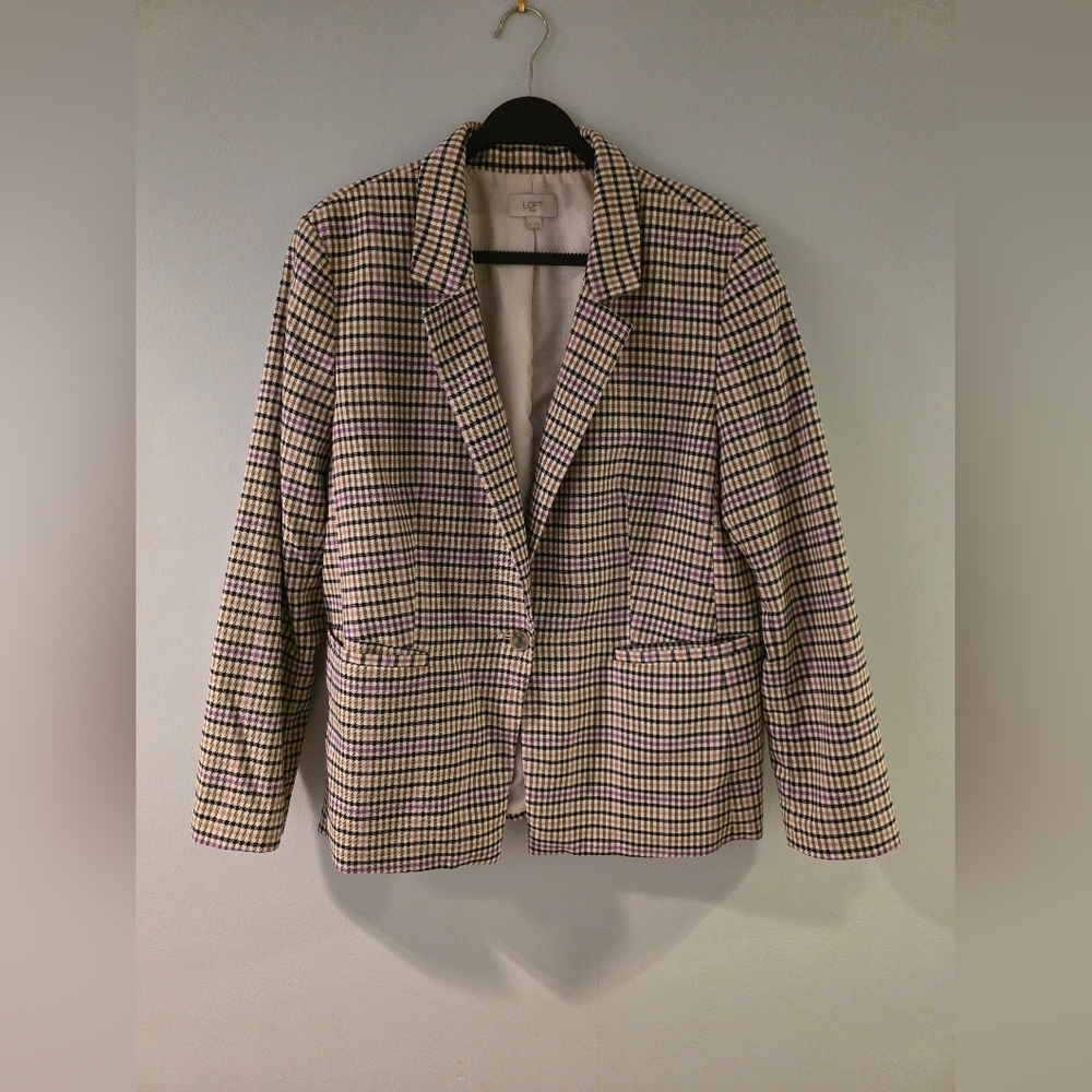 Loft Women's Checkered Blazer